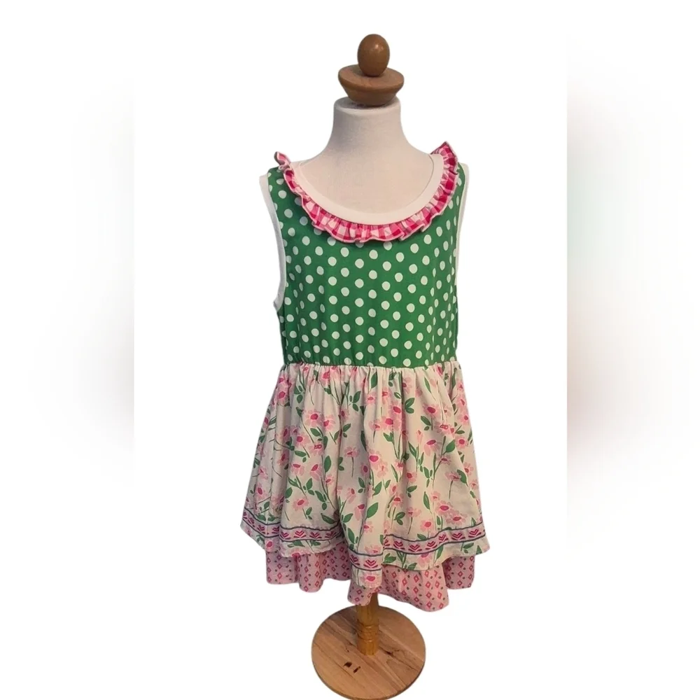 Wild Flowers Lala Land Gardenia Polka Dot and Floral Dress
